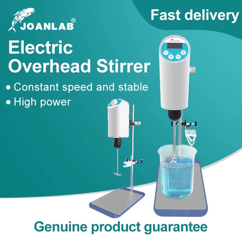 JOANLAB Agitatore da laboratorio da 110 V a 220 V Agitatore elettrico Display digitale Miscelatore da laboratorio Attrezzatura da laboratorio Capacità di agitazione massima: 20 litri