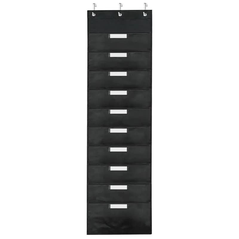 Organizzatore di file a parete Organizzatore di cartelle sospese con 10 tasche Organizzatori con etichette vuote per documenti cartacei per ufficio e casa