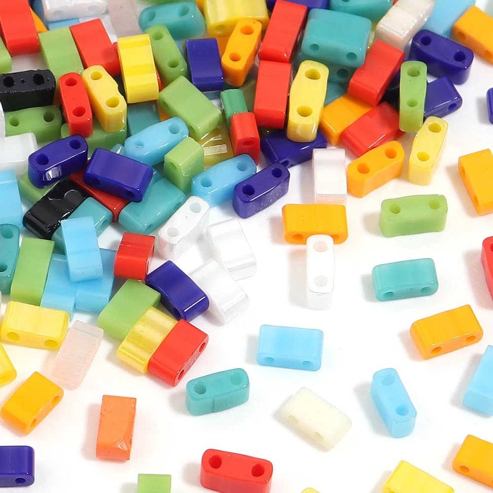 10g/lot 5x2.5mm Two Holes Seed Beads DIY Czech Glass Loose Beads for Handmade Jewelry Making Necklace Bracelets Accessories