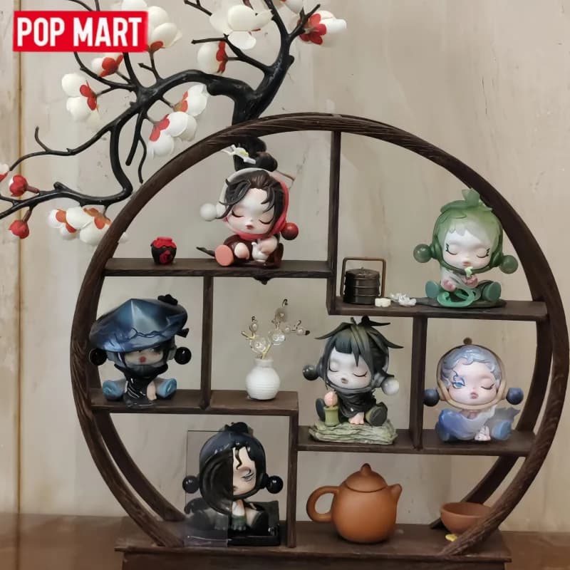 POP MART Originale Skullpanda L'inchiostro Plum Blossom Serie Cieco Scatola Mistero Indovina Borse Giocattoli Bambole Carino Anime Figura Ornamenti