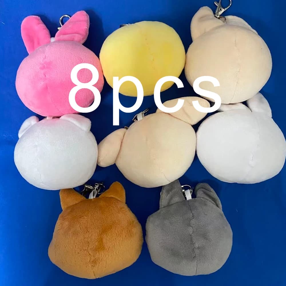 * Kpop Plush Keychain Kawaii Bear Foxes Animal Keychain Plush Cartoon Stuffed Animal Doll Kawaii Toys Room Decor Gift