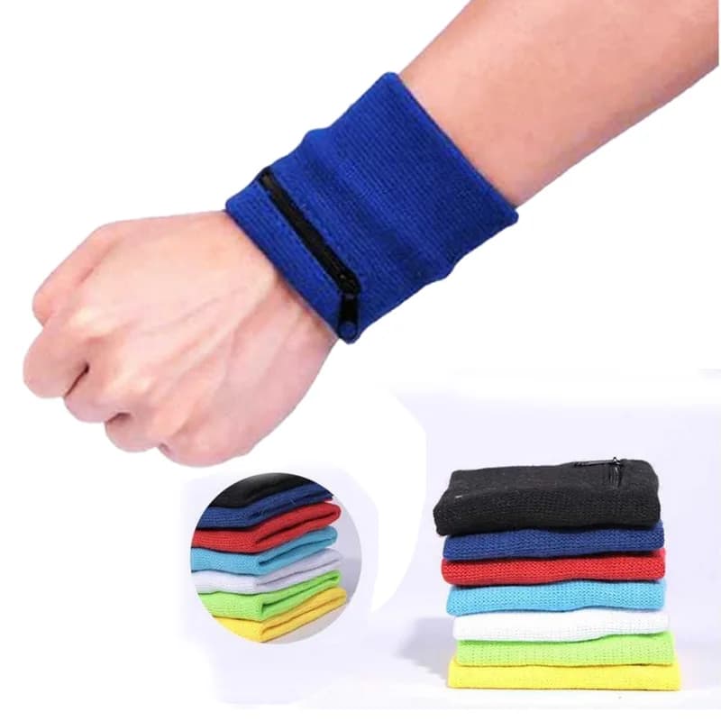 Borsa da Polso Sportiva con Cerniera, Protezione per il Polso, Fascia Assorbente, Tasca per Chiavi, per Corsa, Viaggi, Ciclismo