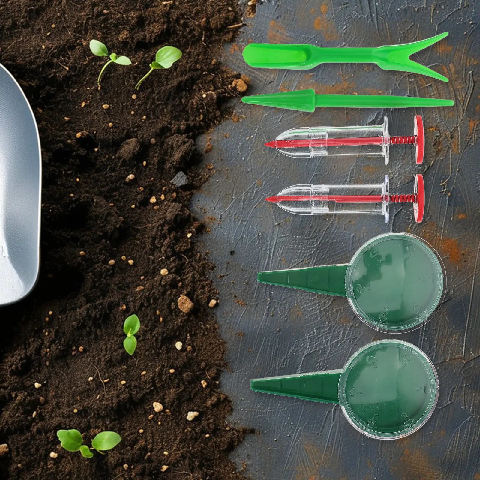 Set di 6 Seminatrici Manuali da Giardino per Fiori e Verdure, Strumento di Precisione per Semina e Spargimento Semi su Prati