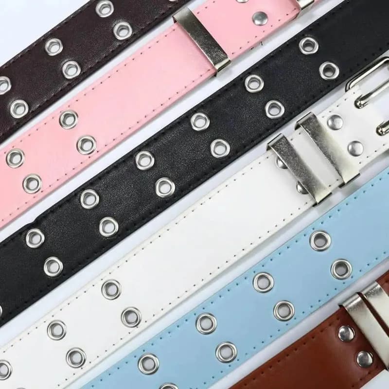 Cintura con Occhielli dal Design Unico, Catena Rosa Punk per Uomo e Donna, Accessorio per Jeans