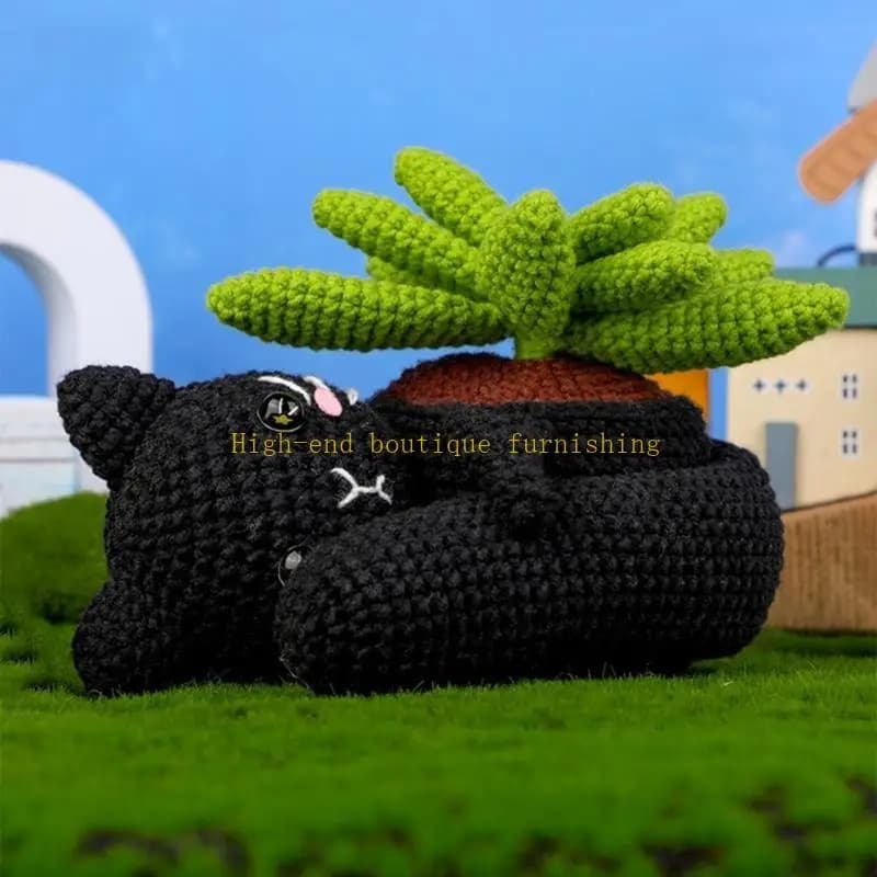 L9NB DIY for Beginner Crochet Beginners, DIY for Crochet Vase Plants included needle,