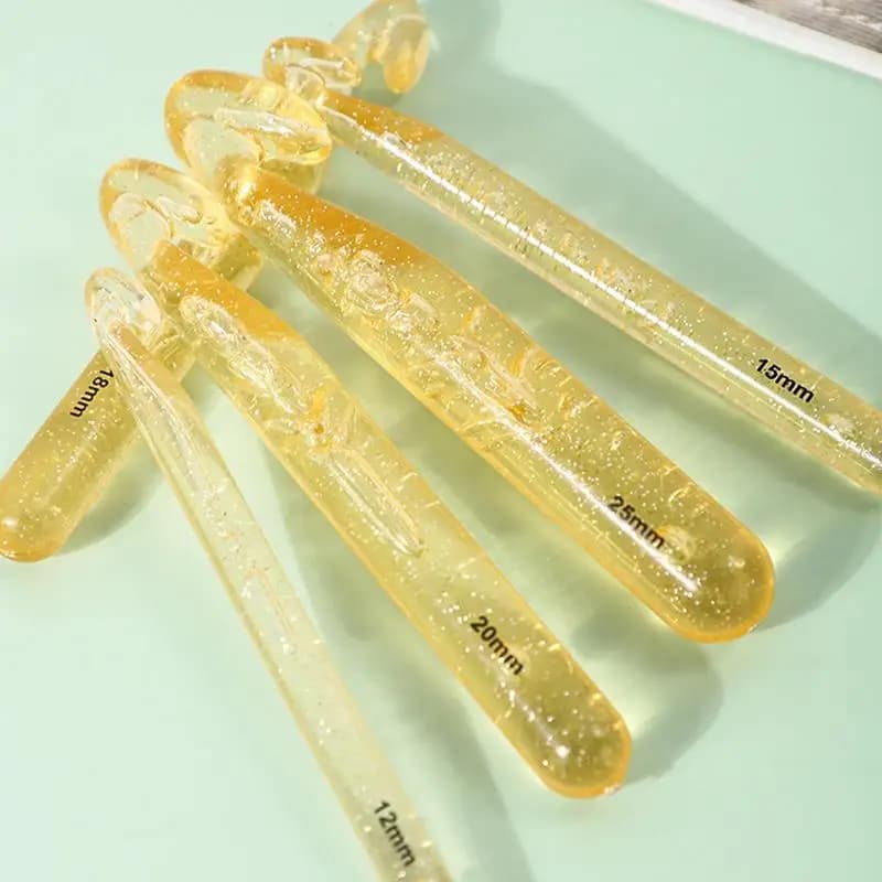 Aghi per uncinetto Uncinetti jumbo Forniture per maglieria in cristallo trasparente per tappeti, sciarpe, scialle, creazione di bambole