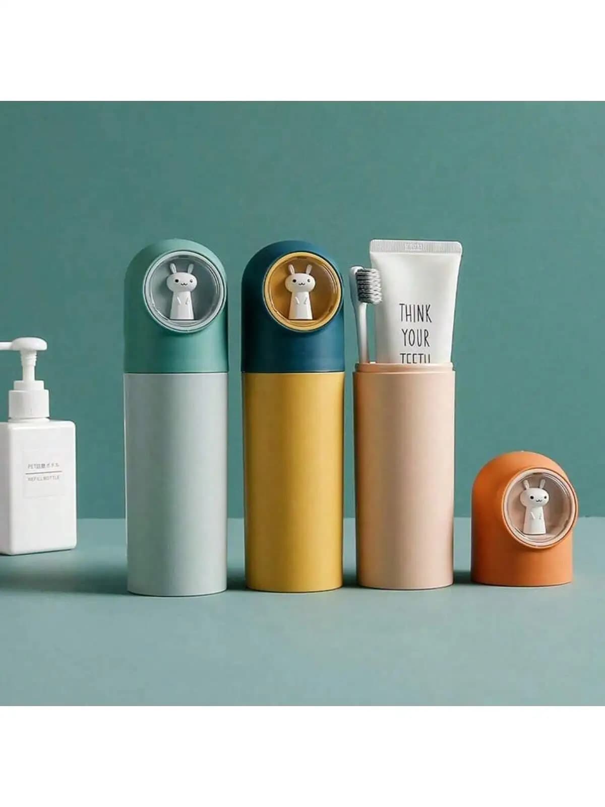 Scatola per spazzolino portatile da 1 pezzo, custodia per spazzolino da viaggio con coperchio, portaspazzolino portatile per casa e viaggi