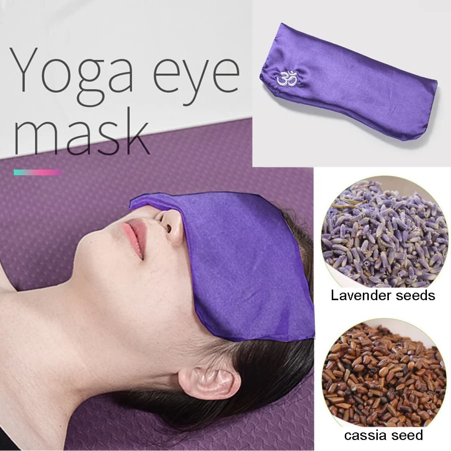 Yoga Eye cushion Heating for sleep Lavender cassia seeds Rest technique for meditation Eye mask Apply eye bag Help for sleep shadow
