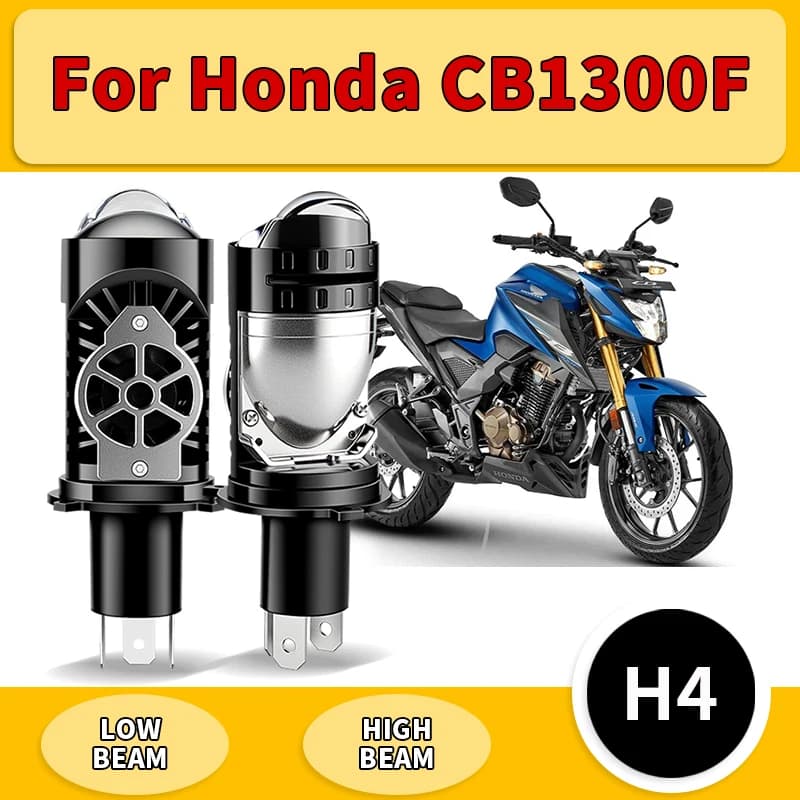1PC/2PCS H4 Lente LED Mini Proiettore Led 150W Lampadine per fari Canbus 9003 HB2 Hi/Lo Fascio Moto Turbo Lampade Per Honda CB1300F