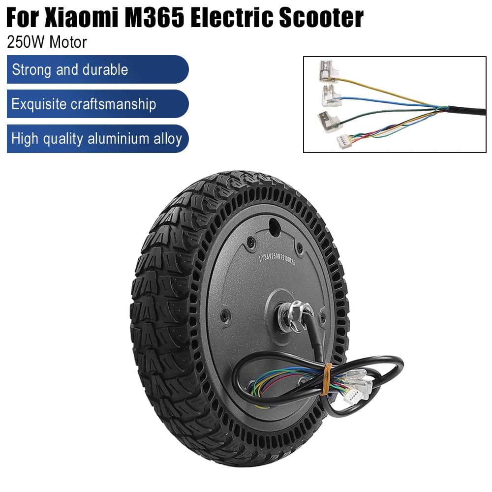 Motor Engine 36V 250W Wheel Hub Honeycomb Shock Absorption Hub Motor for Xiaomi M365 Electric Scooter Wire Cable Parts