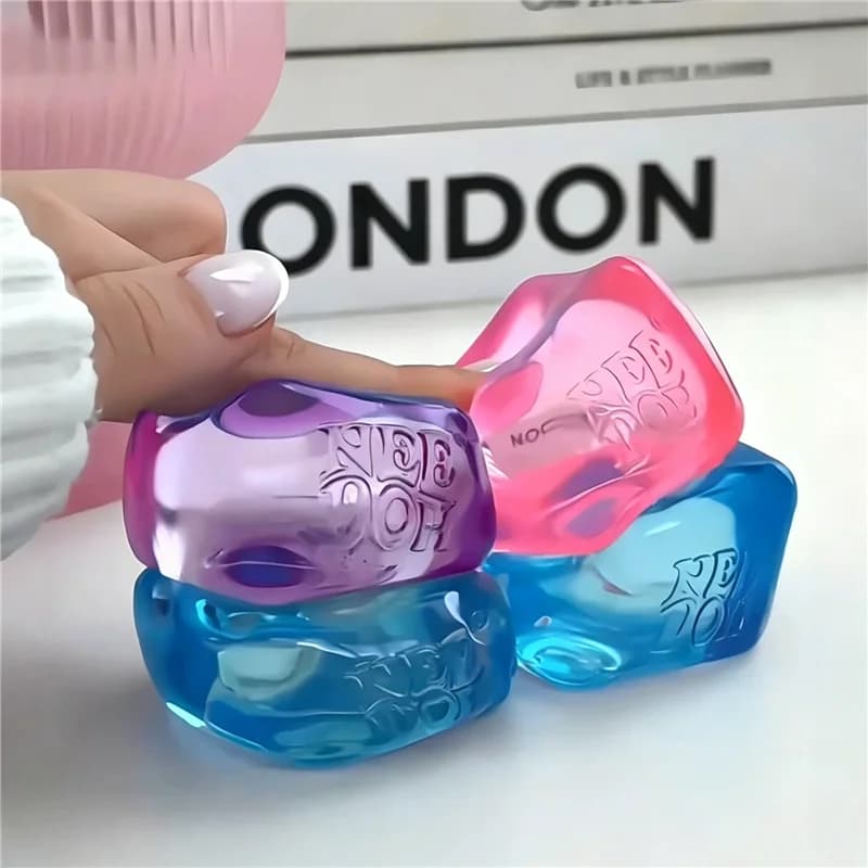 Nee Doh Nice Ice Baby Squishy Set, Soft Cooling Texture Fidget Toys, Sensory Stress Relief Hand Play Gift for Kids Adults