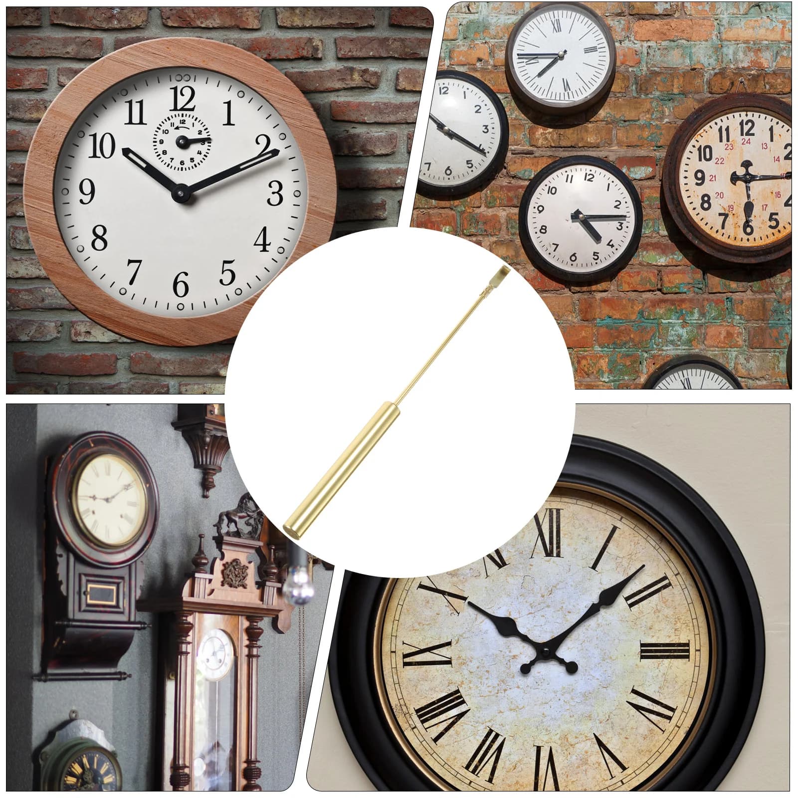 Pendolo in Metallo per Orologio, Resistente e Durevole, Superficie Liscia, Ricambio per Movimento di Orologio da Parete