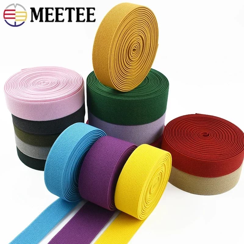 2 meters 10-50mm Meetee sewn elastic band pants elastic underwear rubbers for swimsuit strap ribbon accessories
