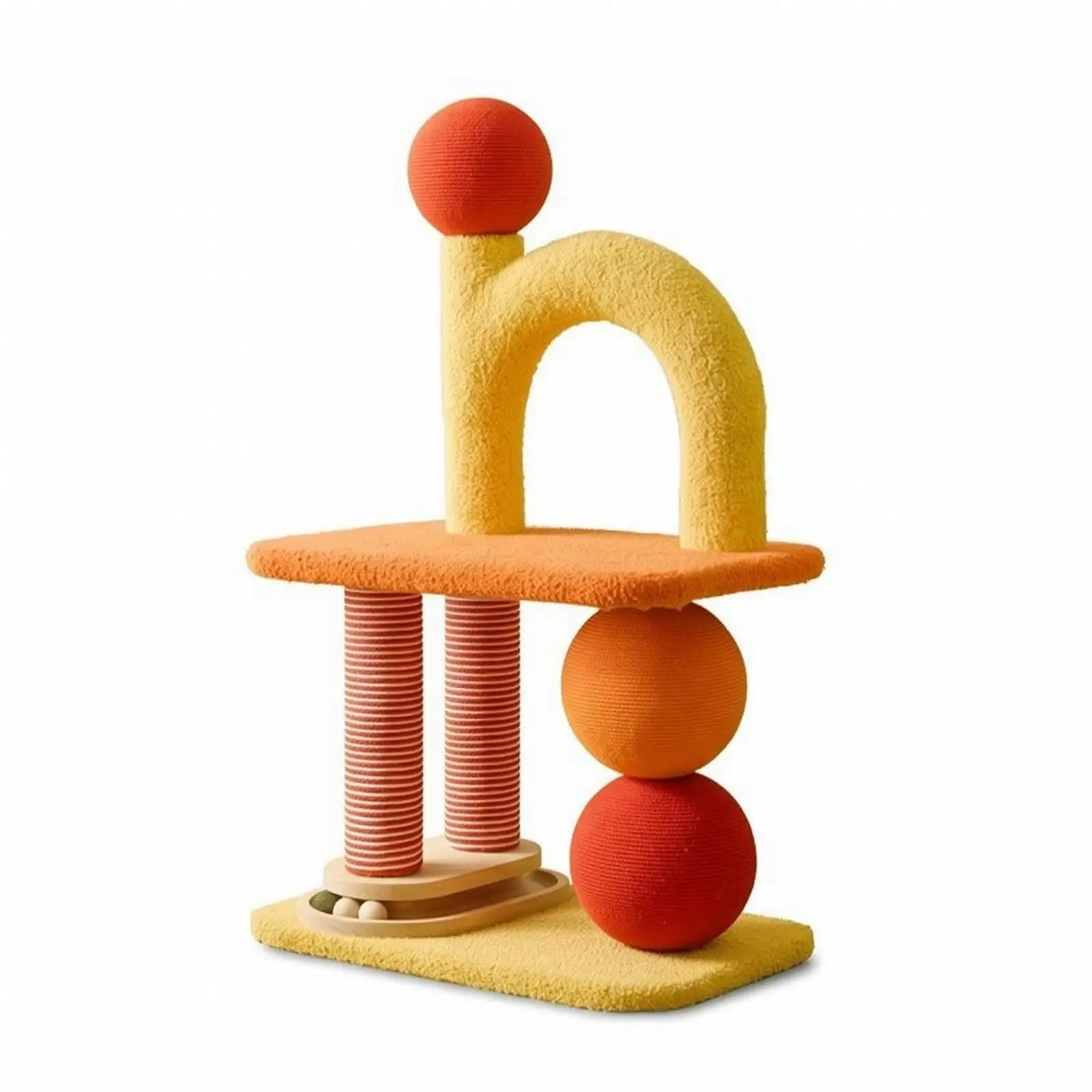 Cat Activity Tree with Track Balls Interactive Cat Climber with Scratching