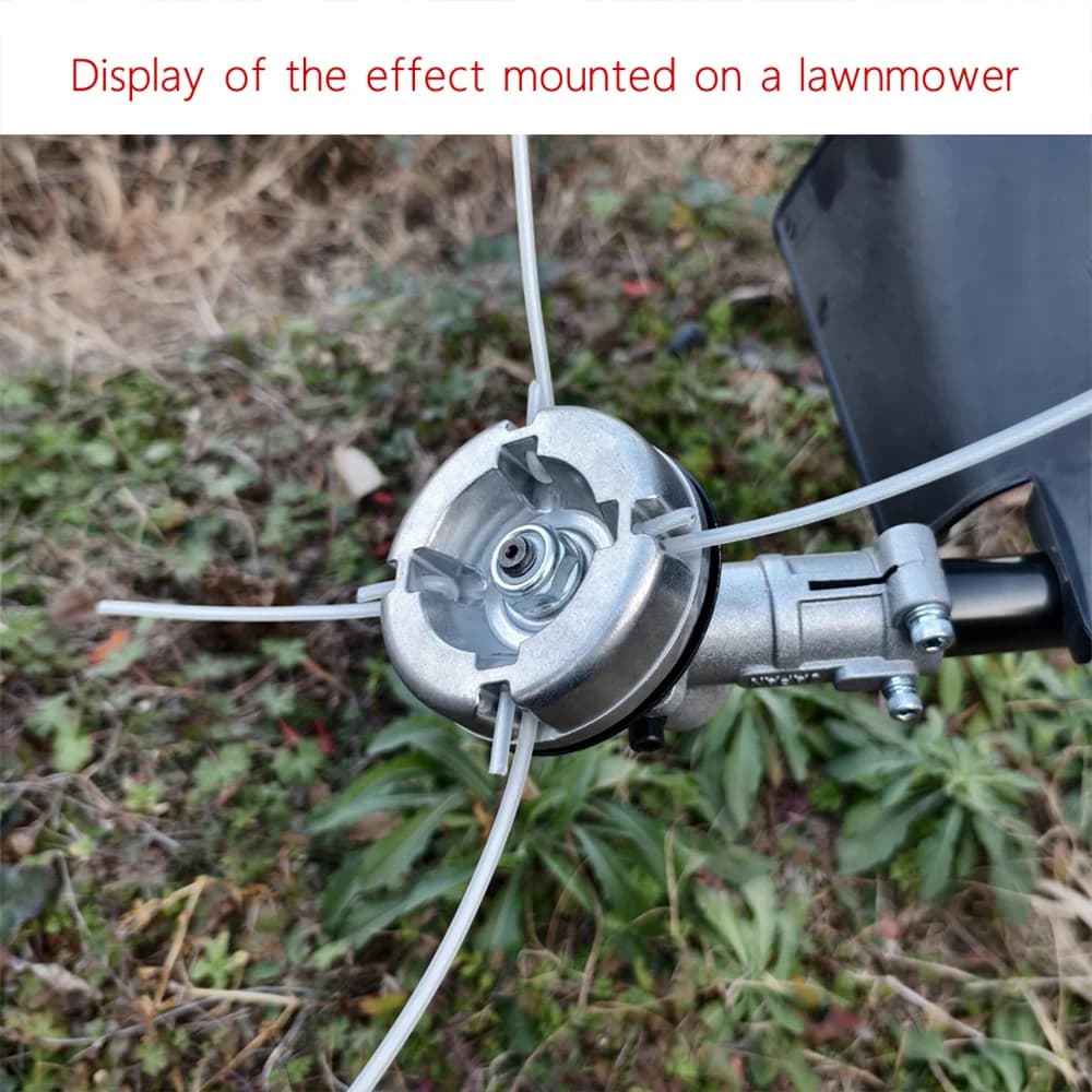 Universal head for lawnmowers in aluminium alloy and nylon steel spare parts for accessories for lawnmower heads with lawnmower line