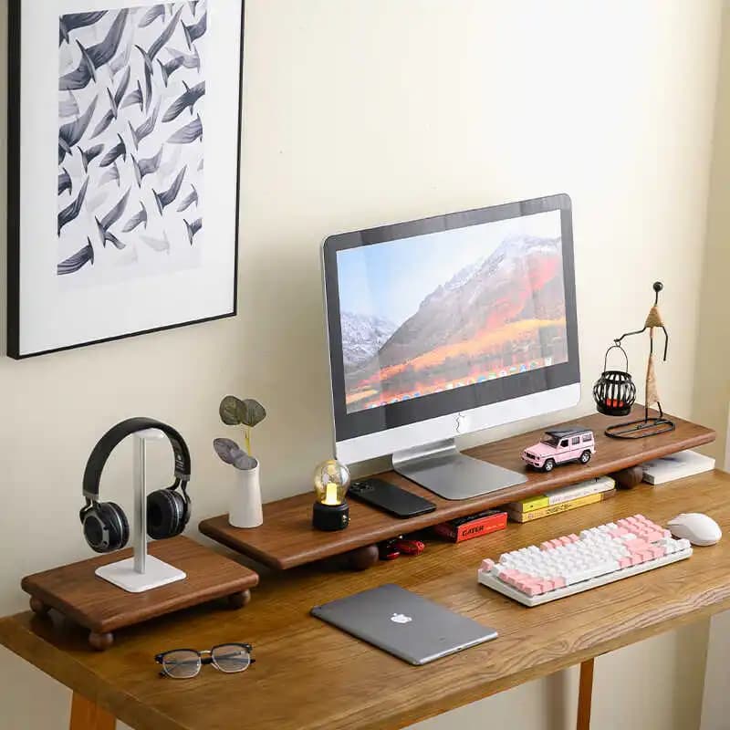 Noce monitor stand Modern table riser for computer/laptop workspace, ergonomic office organizer, display screen, raised base