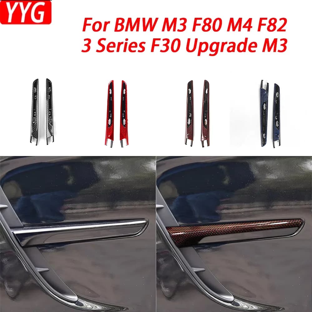Per BMW M3 F80 13-19 M4 F82 F83 Accessori Auto A Secco In Fibra di Carbonio Parafango Air Vent Flow Trim Sostituzione Tuning Retrofitting Parte