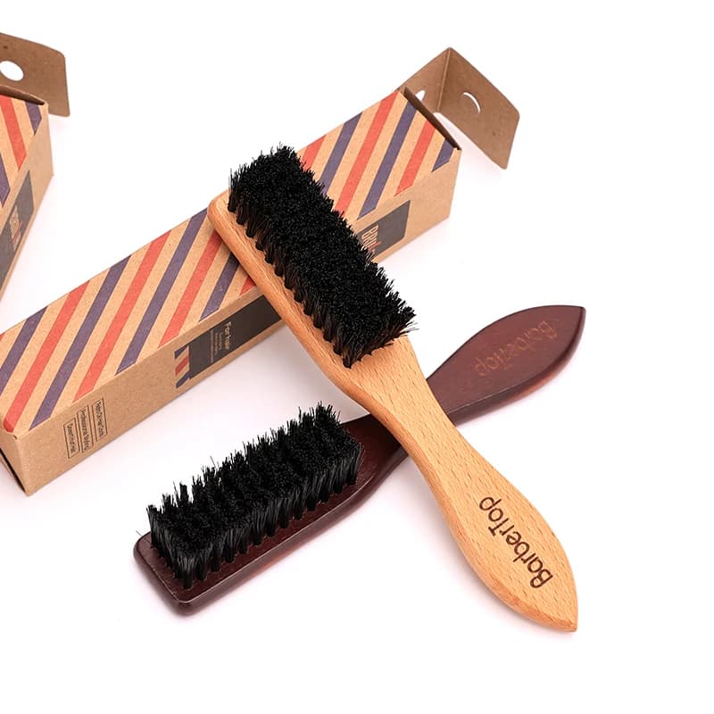 Barbertop Beard Brush Men's Handle Wooden Brush for Soft Hair Cleaner Broken Hair Remove Hair Hair Hairdresser Sprinkler Tools