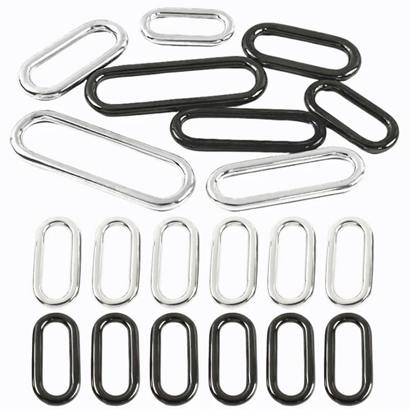 5 Pezzi Fibbie Ovali in Metallo da 15-60mm per Regolazione Cinghie Borse, Chiusure per Cinghie, Fibbie per Scarpe, Abbigliamento, Cinture, Accessori Hardware