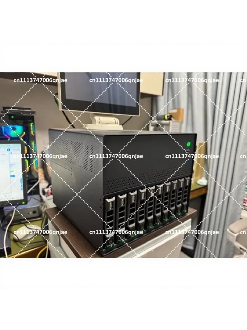 MATX NAS Case with 12 Disk Positions, 1U PCI-E Power Supply, DIY Network Storage Server, 0.8mm Steel