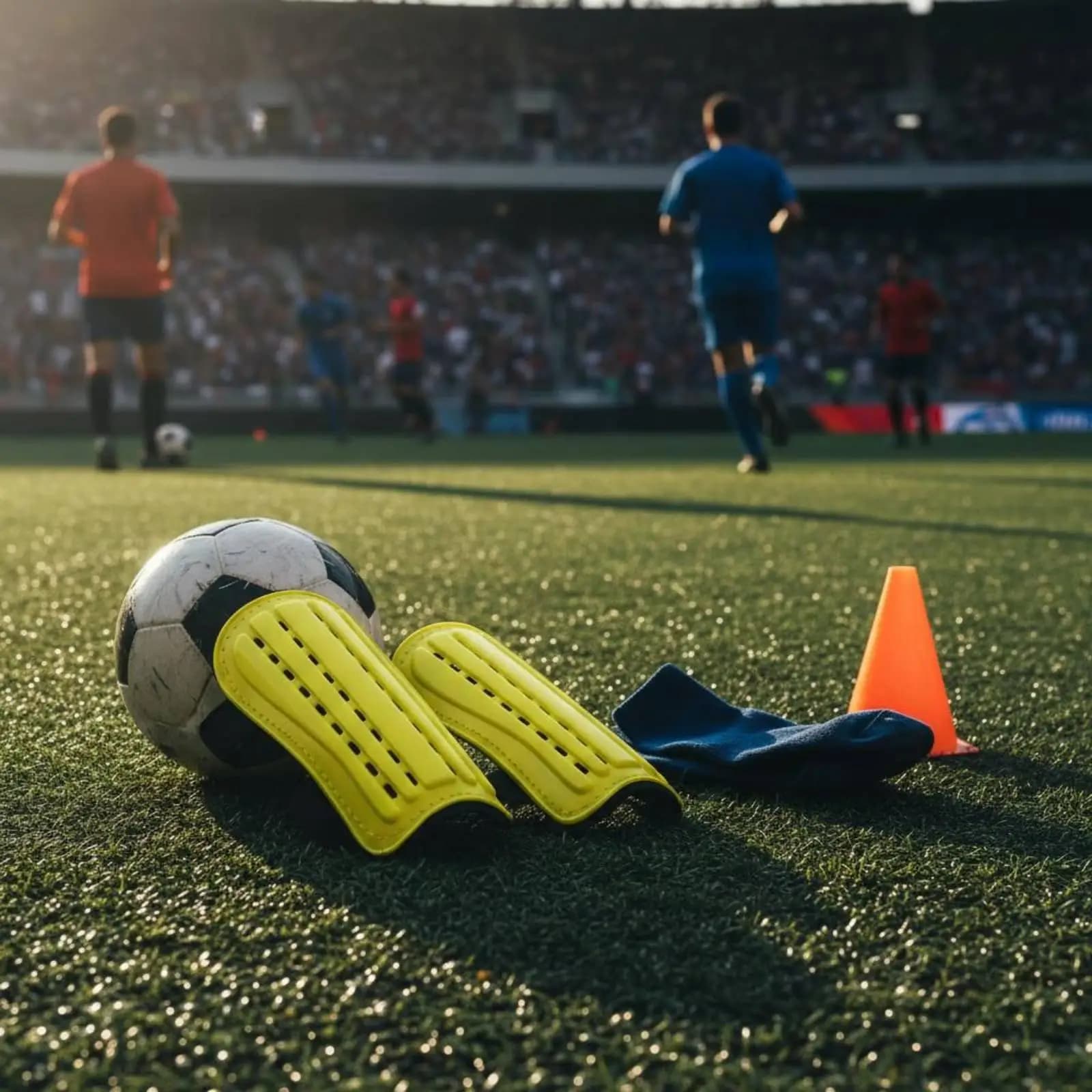 Soccer Shin Guards with Fastening Straps Adult Football Shin Guard Protective Sports Equipment for Training and Match Play