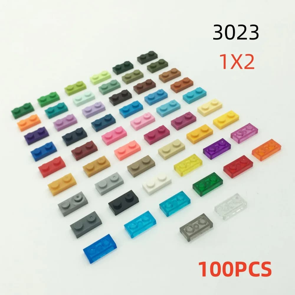 100 Pz/lotto Buildings Blocchi 3023 6225 28653 Piastra 1x2 Mattoni FAI DA TE Assemblare Collezioni Bulk Modulare GBC Giocattolo Per High-Tech MOC Set