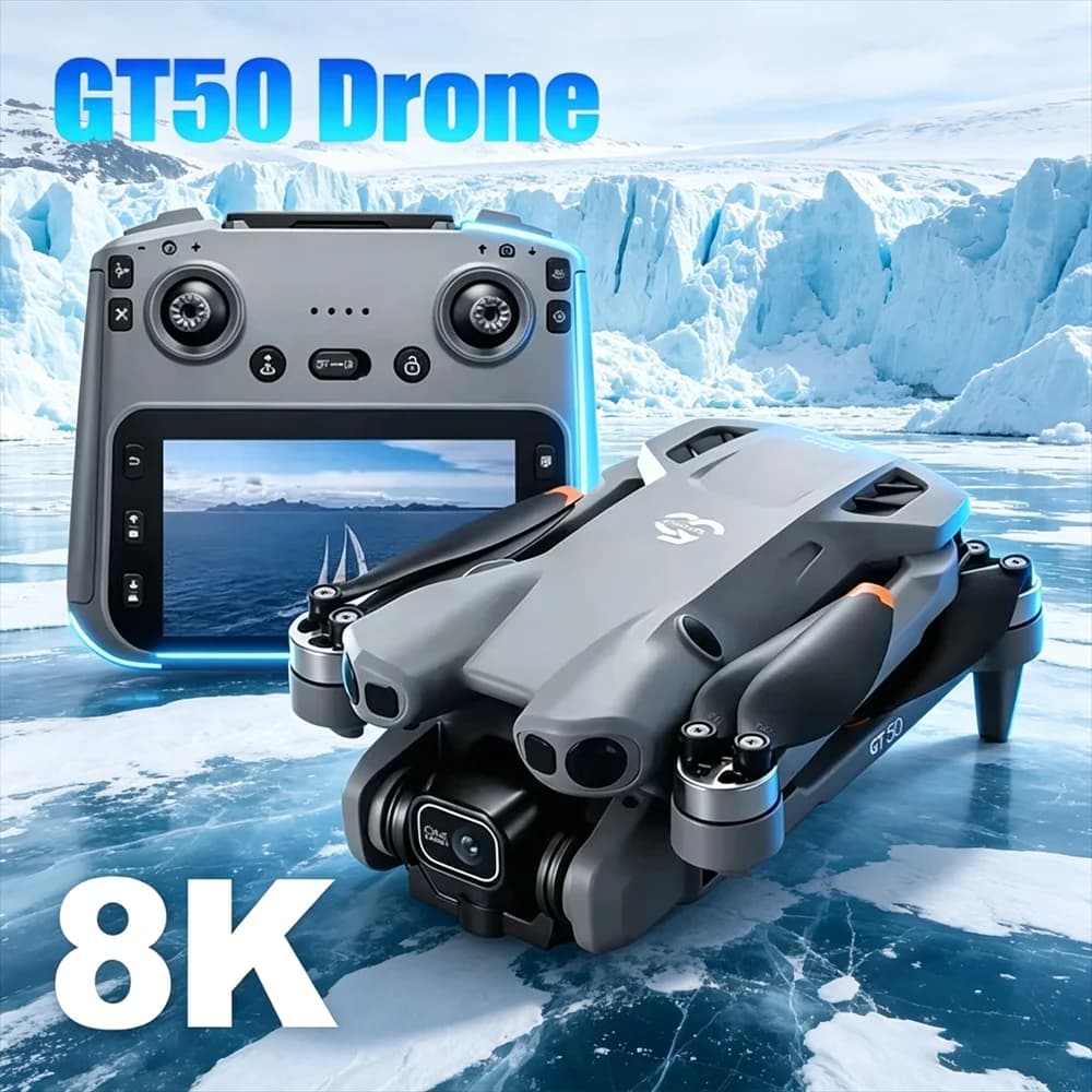 GT50 PRO Aerial Photography Drone with Obstacle Avoidance, HD Brushless Quadcopter with Large Screen Remote Control Toy Aircraft