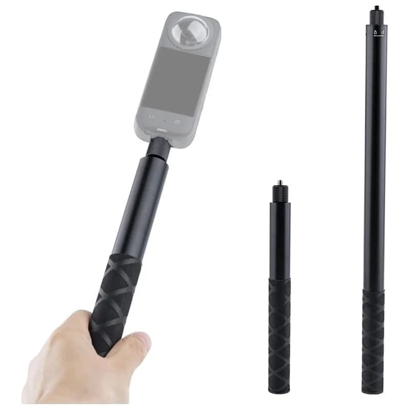Invisible Extended Selfie Stick – Scalable Monopod for Insta360 X2/X3/X4, GoPro 12/11/10/9/8 & Action Cameras