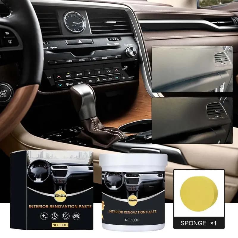Car Interior Panel Repair Paste 100g Wax Coating Restores Leather Plastic Rubber for Vehicle Detailing Maintenance