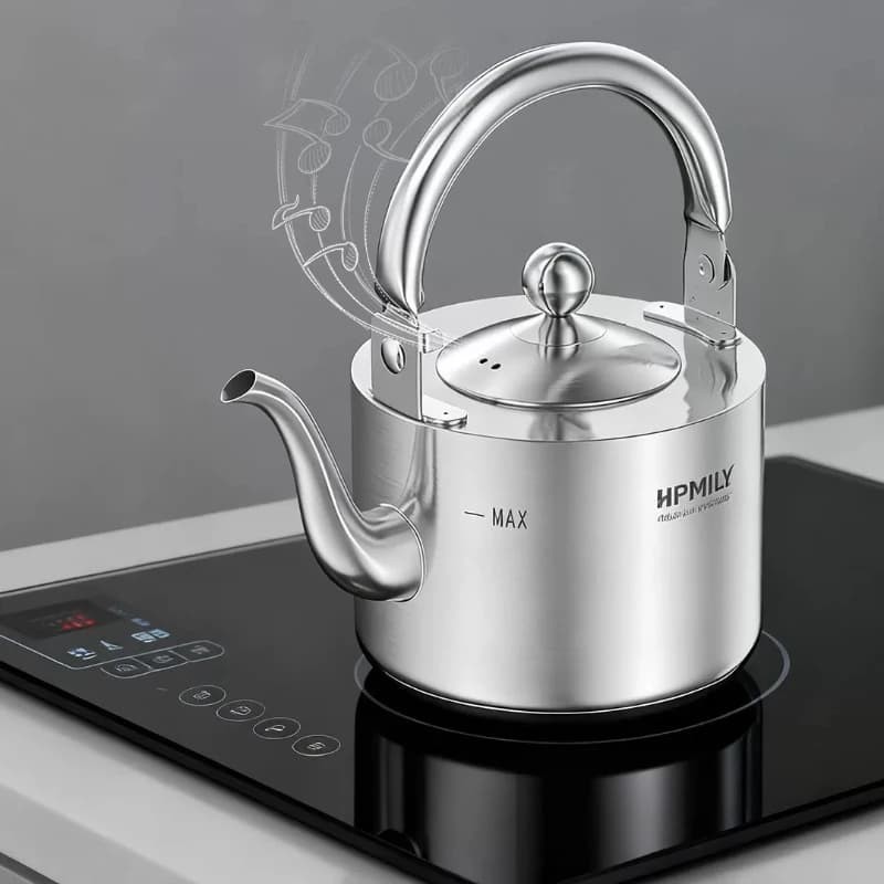 Fornello a induzione in acciaio inossidabile LMM, fornello elettrico in ceramica, teiera, bollitore a fischio per uso domestico
