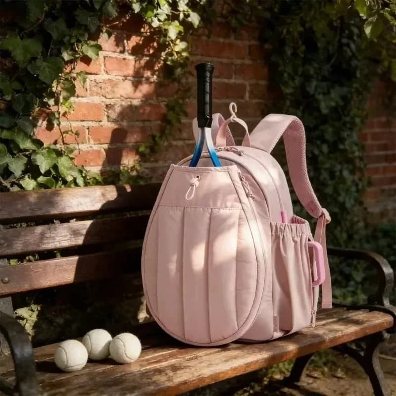 20L Large Capacity Tennis Backpack Racket Bag With Shoe Compartment Water Bottle Pocket For Women Badminton Pickleball Racket Ho