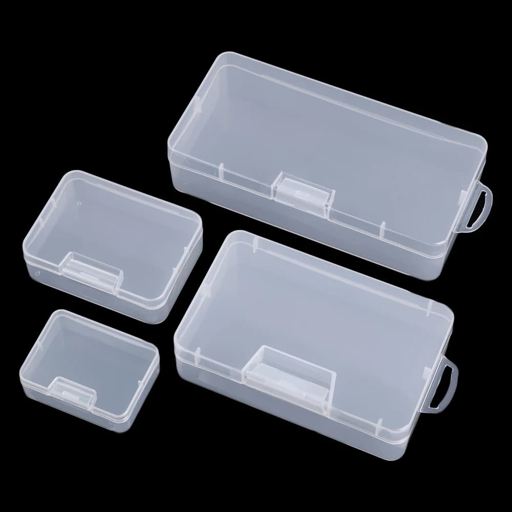 Transparent Plastic Box Jewelry Organizer Sample Box Storage Box Small Tool Box For Nail Improvement Case For Cell Phone Repair