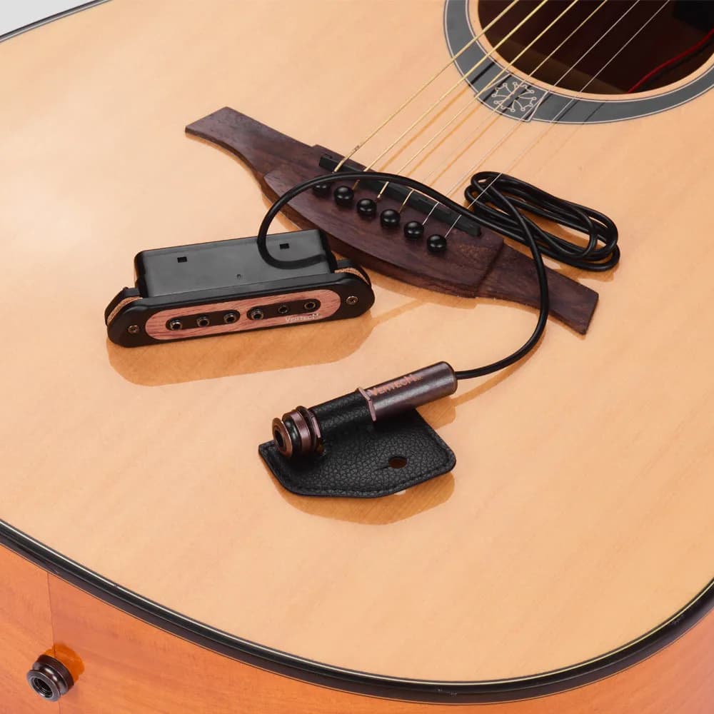 VS-9 Pickup per chitarra passivo Soundhole Pick-up Humbucker Trasduttore con controllo del volume Jack Endpin da 6,35 mm per chitarra acustica