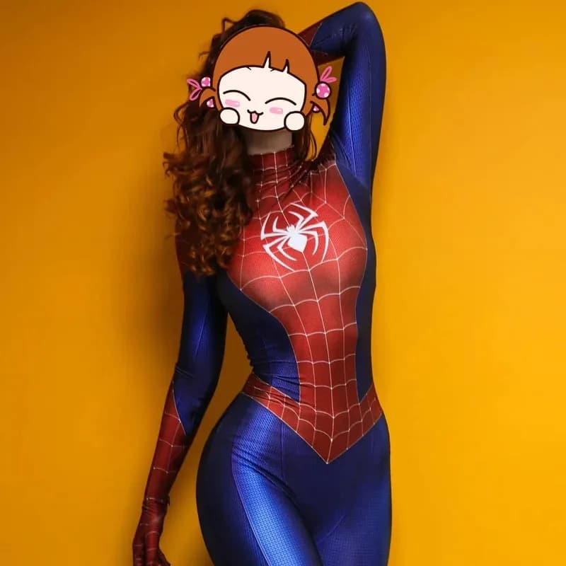 Women's Spiderman Girls PS4 Superhero Game Cosplay Costume Halloween Zentai Suit Adult Kids Jumpsuit