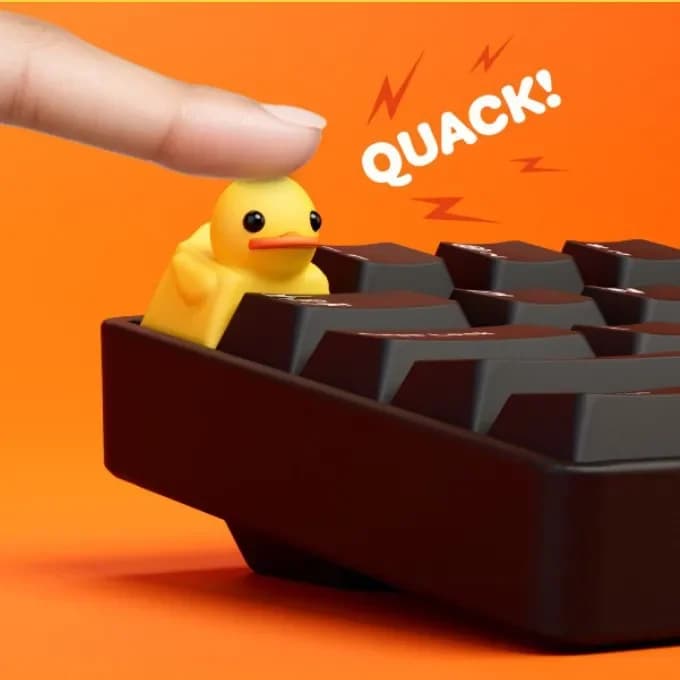 1PC Cute Duck Personalizzato Resina KeyCap Decorazione Del Fumetto Gaming Key Cap per Cherry Mx Switch Gamer Tastiera Meccanica Regalo