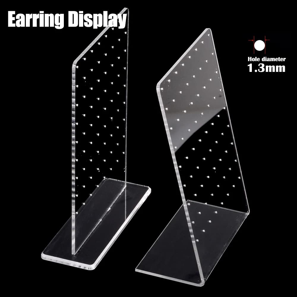Espositore per orecchini a 72 fori supporto in acrilico venditore Piercing espositore per gioielli scaffale per espositori per orecchini multipli