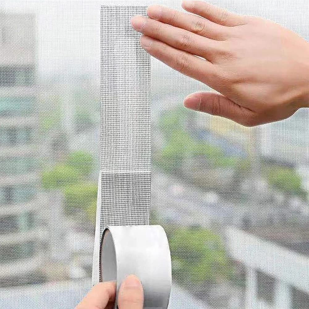 Nastro di riparazione per zanzariera per finestre Nastro autoadesivo per riparazione schermo per finestre Forte nastro di riparazione per fori rotti a rete anti-insetti