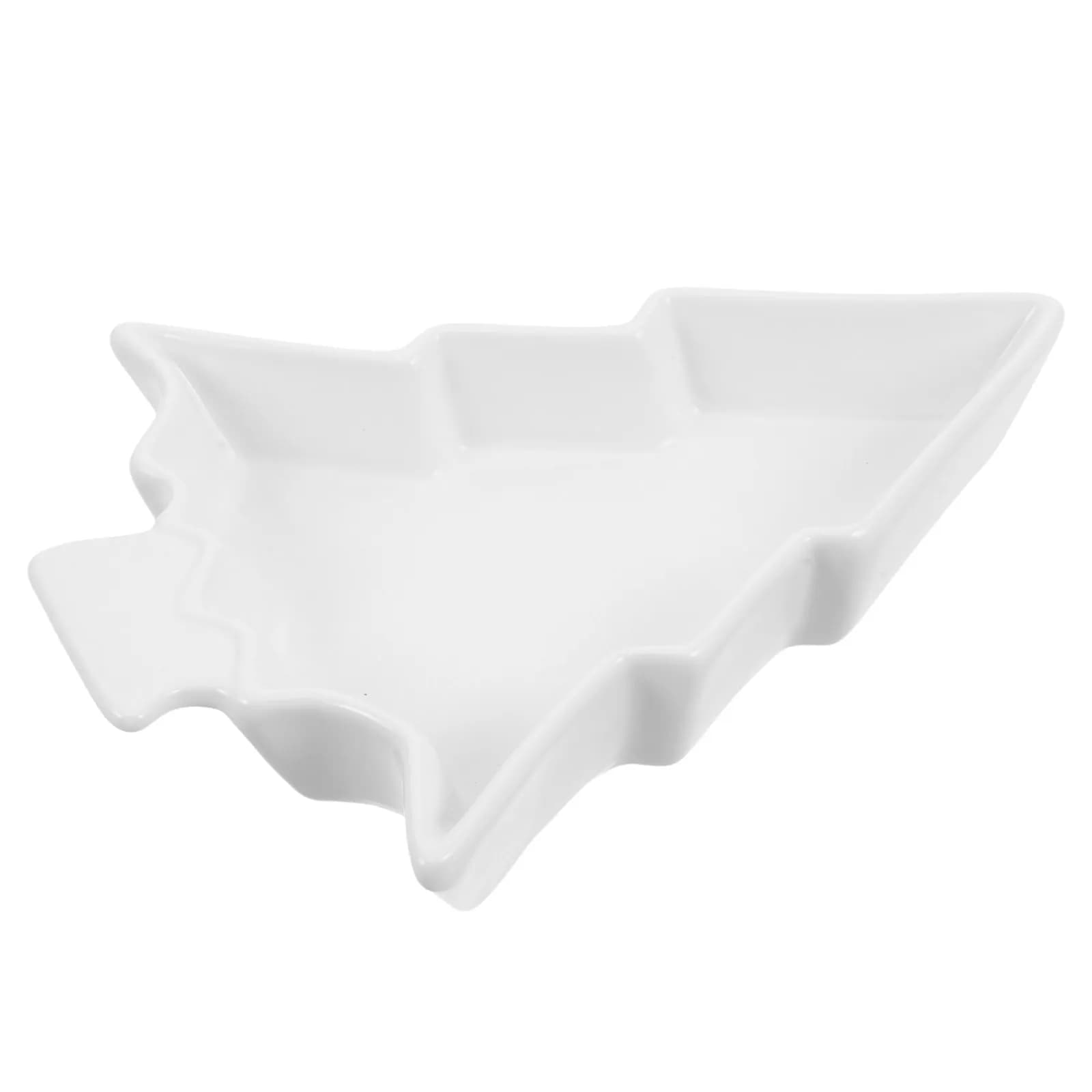 Piatto in Ceramica a Forma di Albero di Natale, Vassoio di Servizio in Stile Nordico per Feste Natalizie, Dessert, Snack, Frutta Secca e Decorazioni