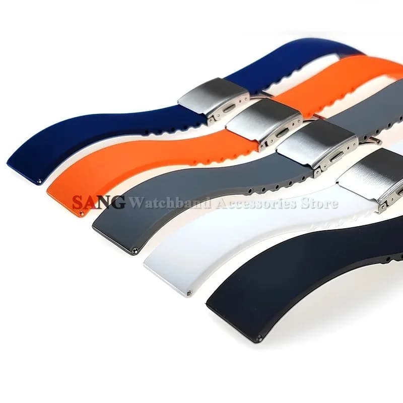 Cinturini Universali in Gomma a Sgancio Rapido 18/20/22/24mm, Morbidi Cinturini in Silicone per Orologi Swatch e Omega, Bracciale Sportivo per Uomo e Donna
