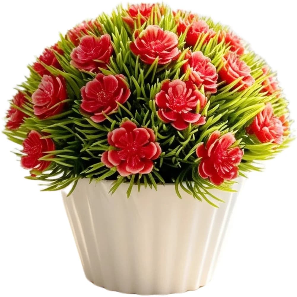 Artificial Phalaenopsis Orchid Flower Arrangement In Round Pot Plastic Fake Plant For Home Office Tabletop Decor Greenery