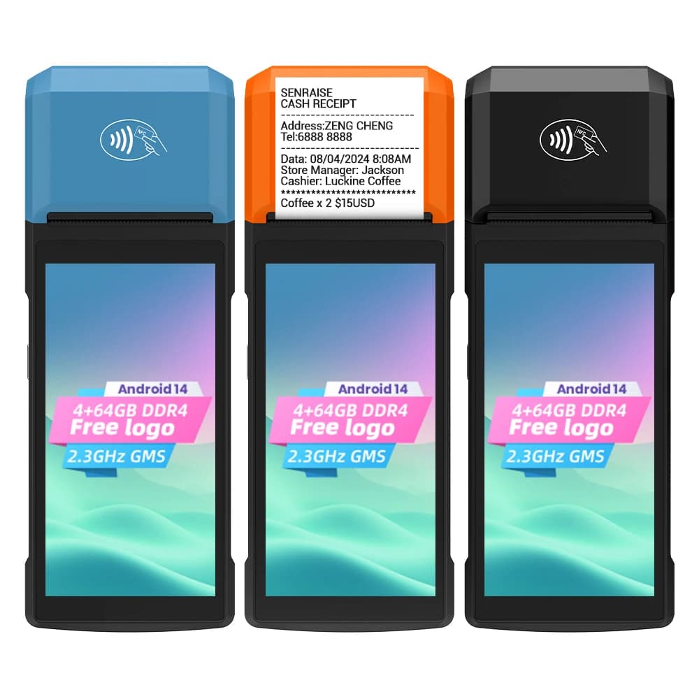 H10P 4G 5G Android 14 5.5 Inch All in One Cheap Factory Price Handheld Mobile Pos Terminal Machine System Nfc Card Pos
