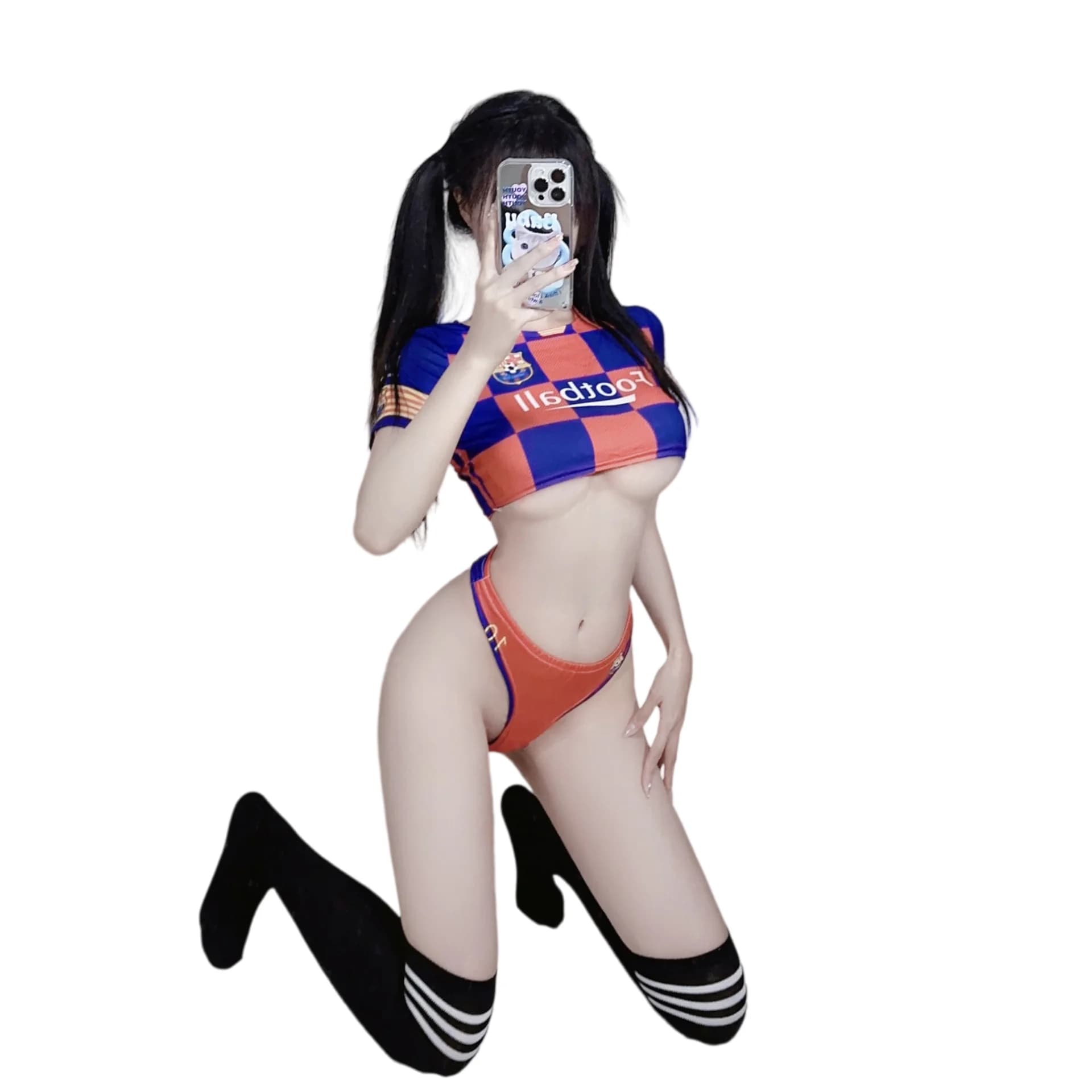World Soccer Baby cheerleader uniform ultra-thin silky sexy lingerie sexy short skirt COS gymnastics uniform sports suit