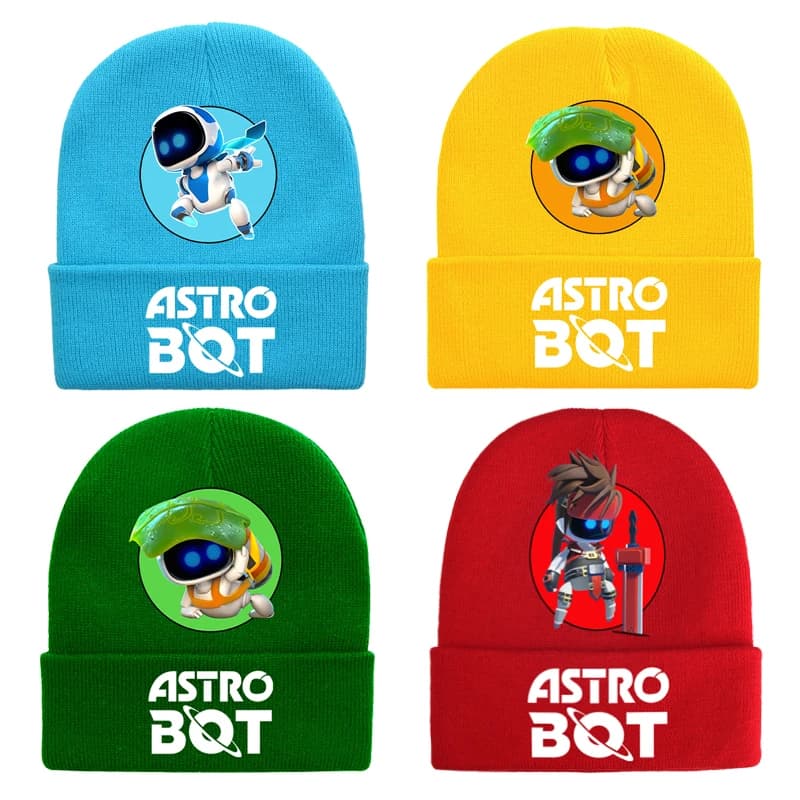 AstroBoted Cappello lavorato a maglia per bambini Cappelli di lana stampati con personaggi dei cartoni animati Cappelli invernali casual caldi per ragazzi Regali di Natale per bambini Nuovo
