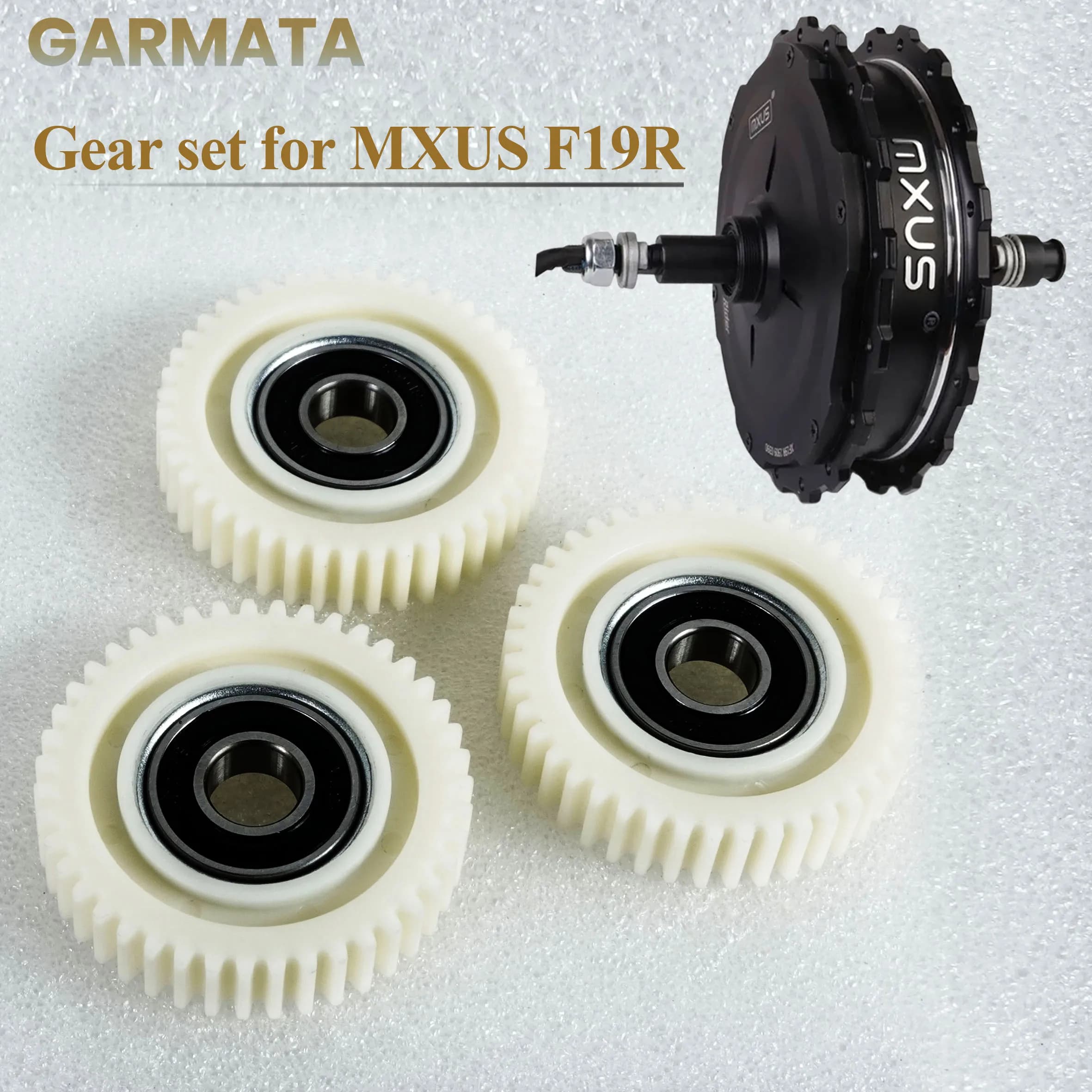 3 Pezzi Ruota Dentata Planetaria 56,3mm in Nylon con Cuscinetti 6001RS per Motore Elettrico MXUS 1000w XF19R per Bicicletta Elettrica
