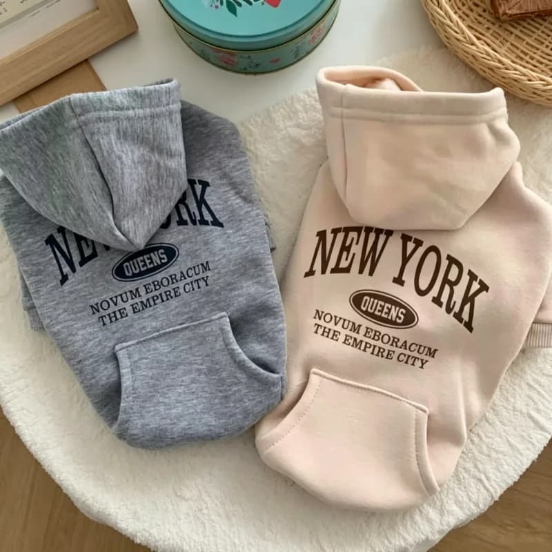 Luxury Dog Hoodies Warm Soft Dog Clothes Cute Pet Vest Letter Print Puppy Sweatshirts Autumn Cat Pullover Pet Top Poodle Outfits