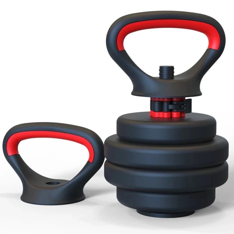 Kettlebell Adjustable Handle for Weight Plates Arm Strength Training Core Fitness at Home Gym for Men and Women