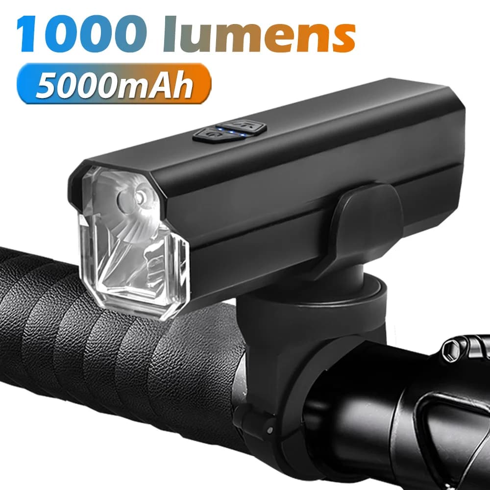 NEWBOLER Bicycle Light 5000mAh Bicycle Light IPX6 Flashlight Aluminum Front Lamp Type-C Charging MTB Cycling Evidenzia
