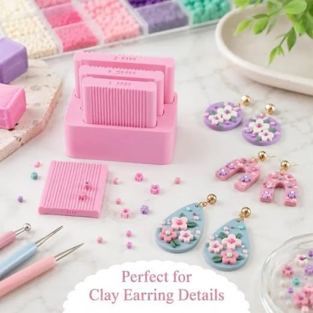 3D Print Mini Polymer Clay Bead Maker 2-in-1 Reusable Rolling Clay Mold 1&1.5&2mm Hand Rolling Clay Ball Maker