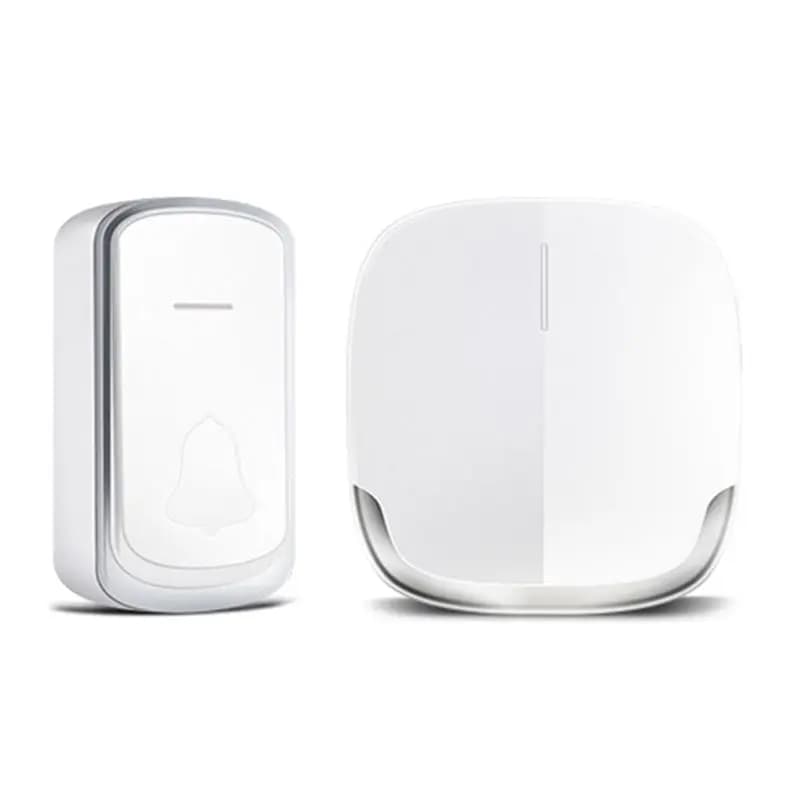 AA94-Bianco Remote Electronic Flashing Bell Remote ring Intelligent call Music Bell Wireless door European Plug
