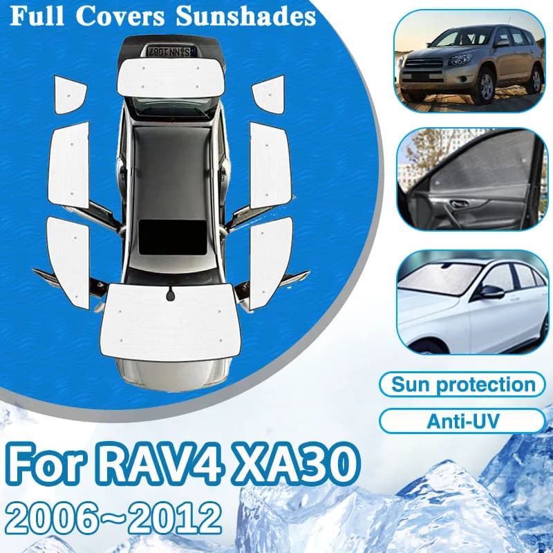 Coperture complete Parasole per Toyota RAV4 XA30 2006 ~ 2012 Vanguard LWB Finestra di automobile Visiera Protezione solare Copertura anti-UV Accessori auto